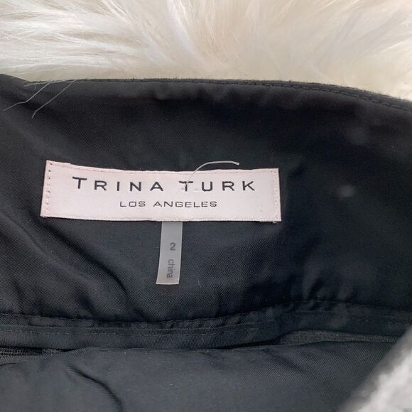 Trina Turk Grey Side Pocket Pleat Front Skirt Sz 2 - Picture 3 of 5